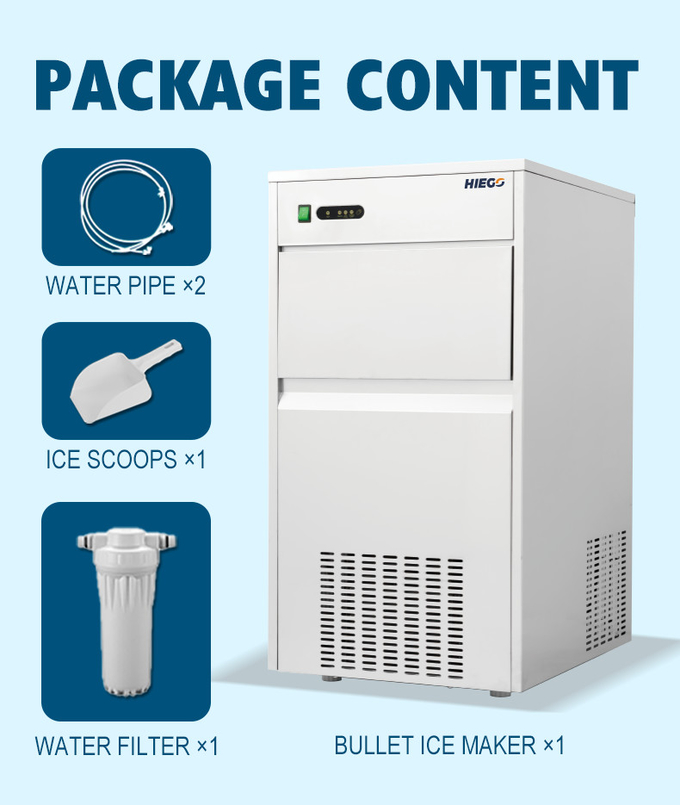 Máquina de gelo portátil de pepitas de 50 kg comercial automática fabricante de cubos de gelo 8