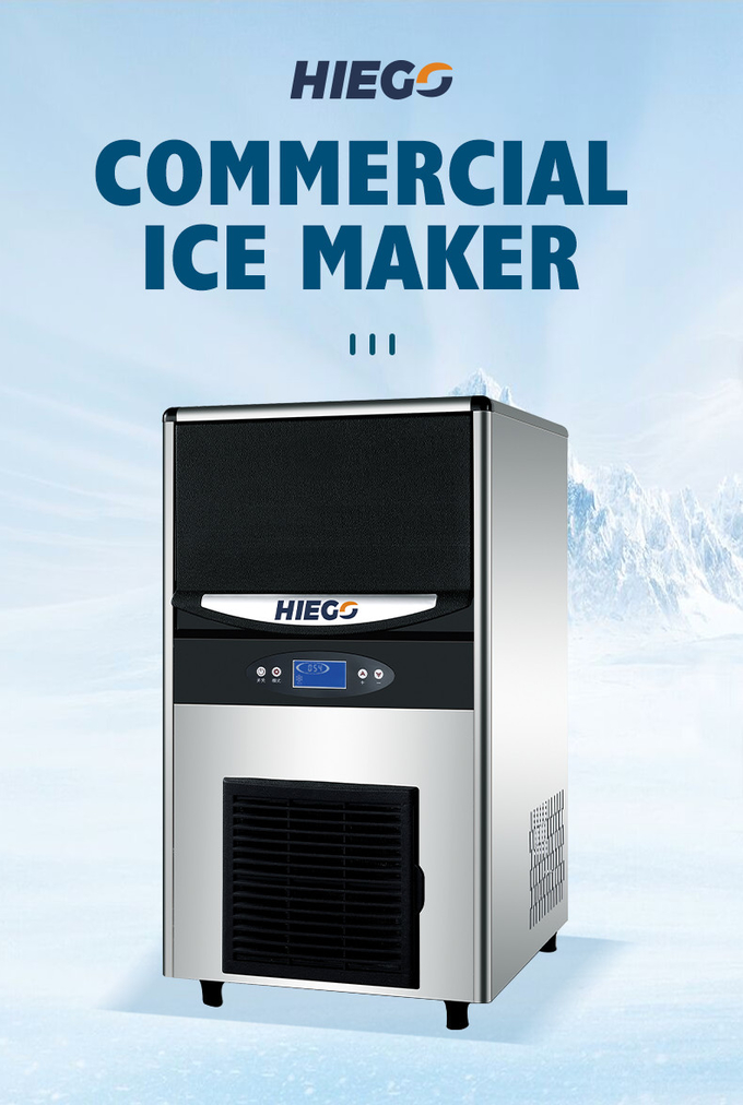 Máquina de fazer cubos de gelo 40 kg/24 horas autoinspeção pequena máquina de gelo para bar doméstico 1