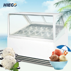 Armário de exposição de sorvete 950w R404a Armário de imersão congelador aço inoxidável
