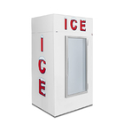 Degelo Automático Parede Fria Gelo Externo Merchandising de Vidro Armário de Sorvete Aço Inoxidável