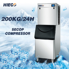 Máquina de gelo automática de 200 kg para fazer cubos de gelo R404a refrigerada a ar