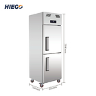 Refrigerador vertical ereto comercial da exposição do congelador R134a da porta dobro