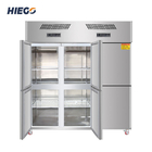 6 refrigerar direto ereto de aço inoxidável do refrigerador R134a 1600L da porta