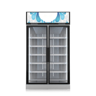 Refrigerar de ar verticalmente 2 controle de temperatura de vidro do refrigerador 800L Digitas da exposição da porta