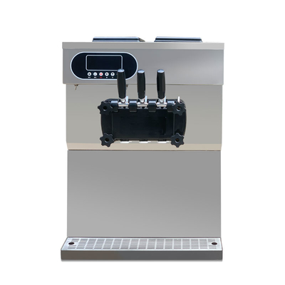 fabricante de gelado macio comercial Tabletop do saque 36-Liter com três sabores