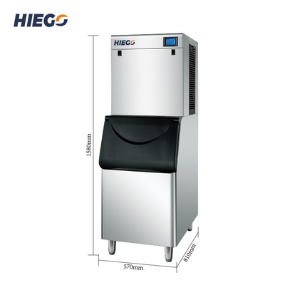 Máquina de gelo comercial automática 110kg 200kg R404a Máquina de gelo instantânea