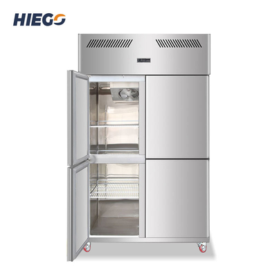 o congelador 1000L de aço inoxidável para portas da carne 4 ventila o refrigerador vertical refrigerando da cozinha