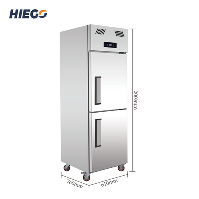 Refrigerador vertical ereto comercial da exposição do congelador R134a da porta dobro