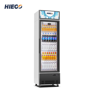 o único refrigerador de vidro da exposição da porta 368L refrigerou verticalmente o congelador vertical
