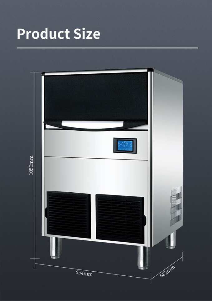 Capacidade de gelo 100kg 24H LCD Máquina de fazer gelo comercial para restaurante bar café para venda 7