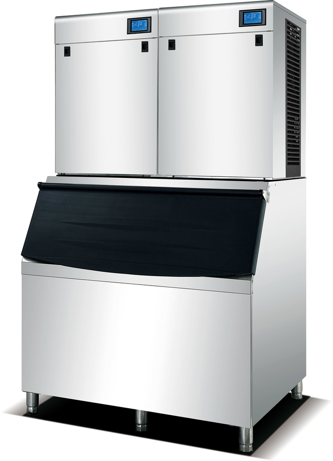Máquina de gelo comercial 1000Kg do cubo SUS304 com painel do LCD 0