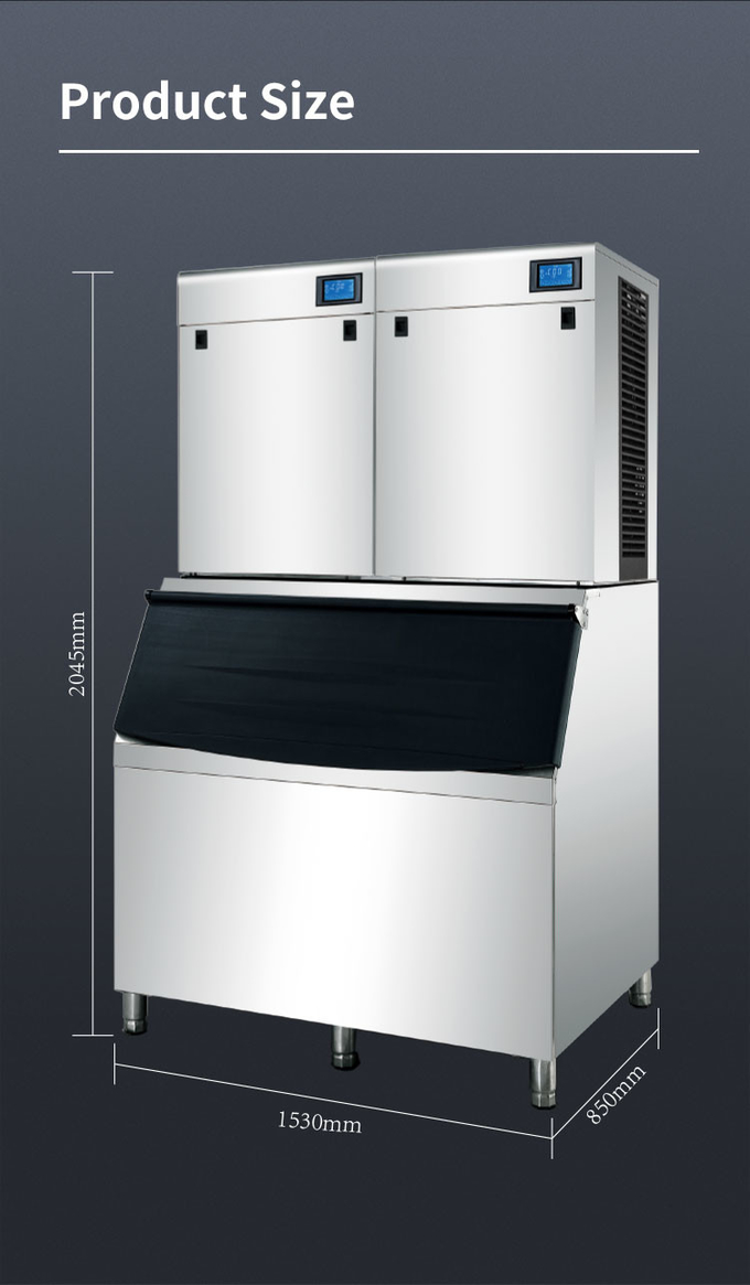 máquina de fatura de gelo vertical comercial do quilograma 1000kg do fabricante de gelo 4400W 900 para o hotel 9