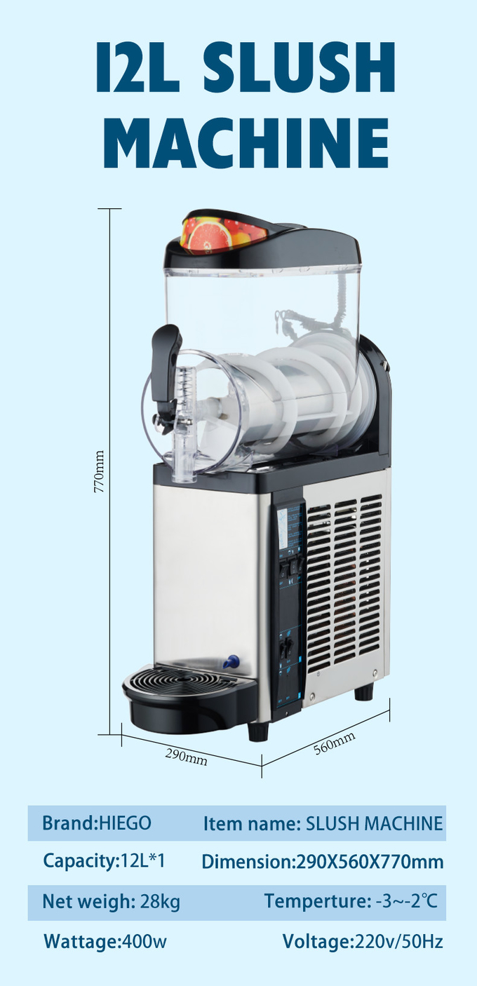 Máquina de fazer raspadinha de gelo comercial para bebidas geladas 12l 7