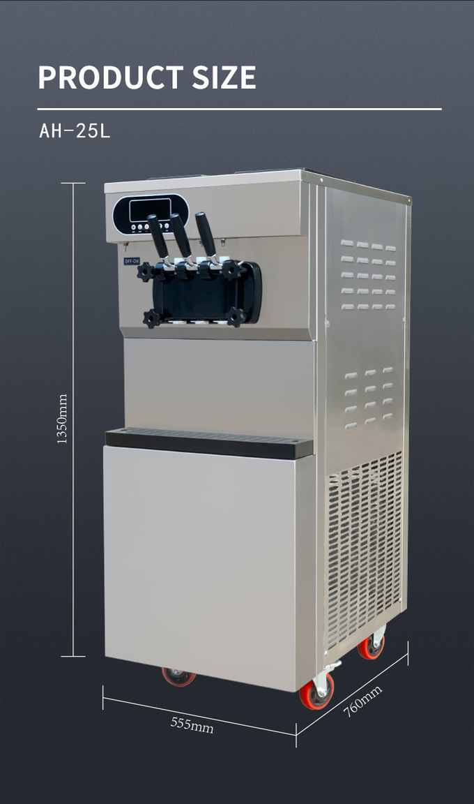 Fabricante comercial Desktop de aço inoxidável do rolo do sabor da máquina 3 do gelado 25L 6