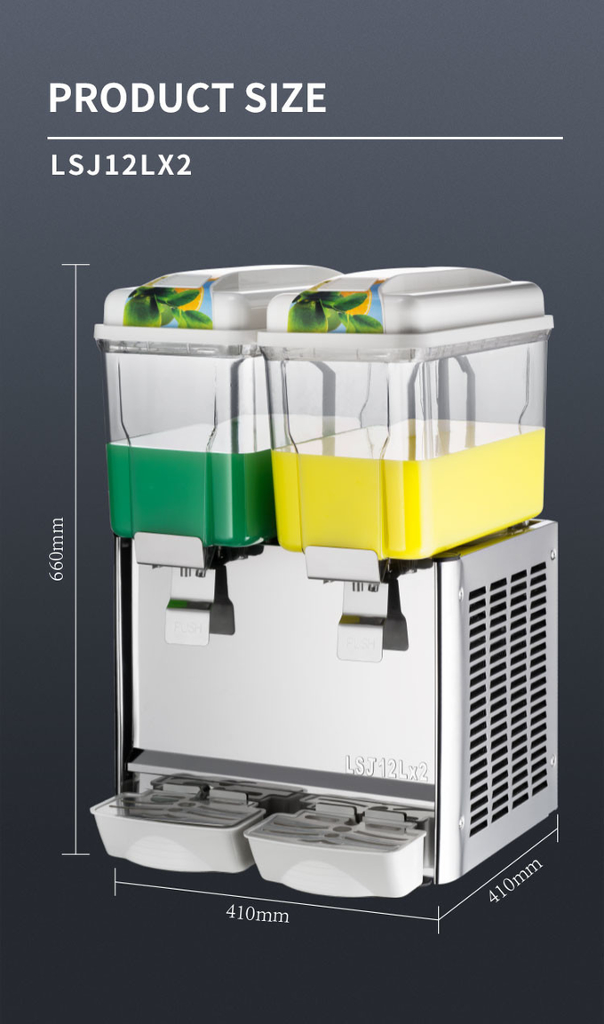 36l dispensador de suco de 3 tanques de aço inoxidável máquina de resfriamento de suco de frutas portátil 8
