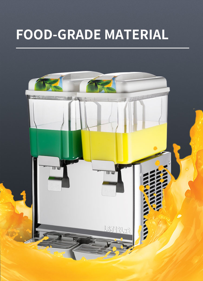 Máquina dispensadora de suco automática 12l 50-60hz dispensadora de suco geladeira aço inoxidável 0