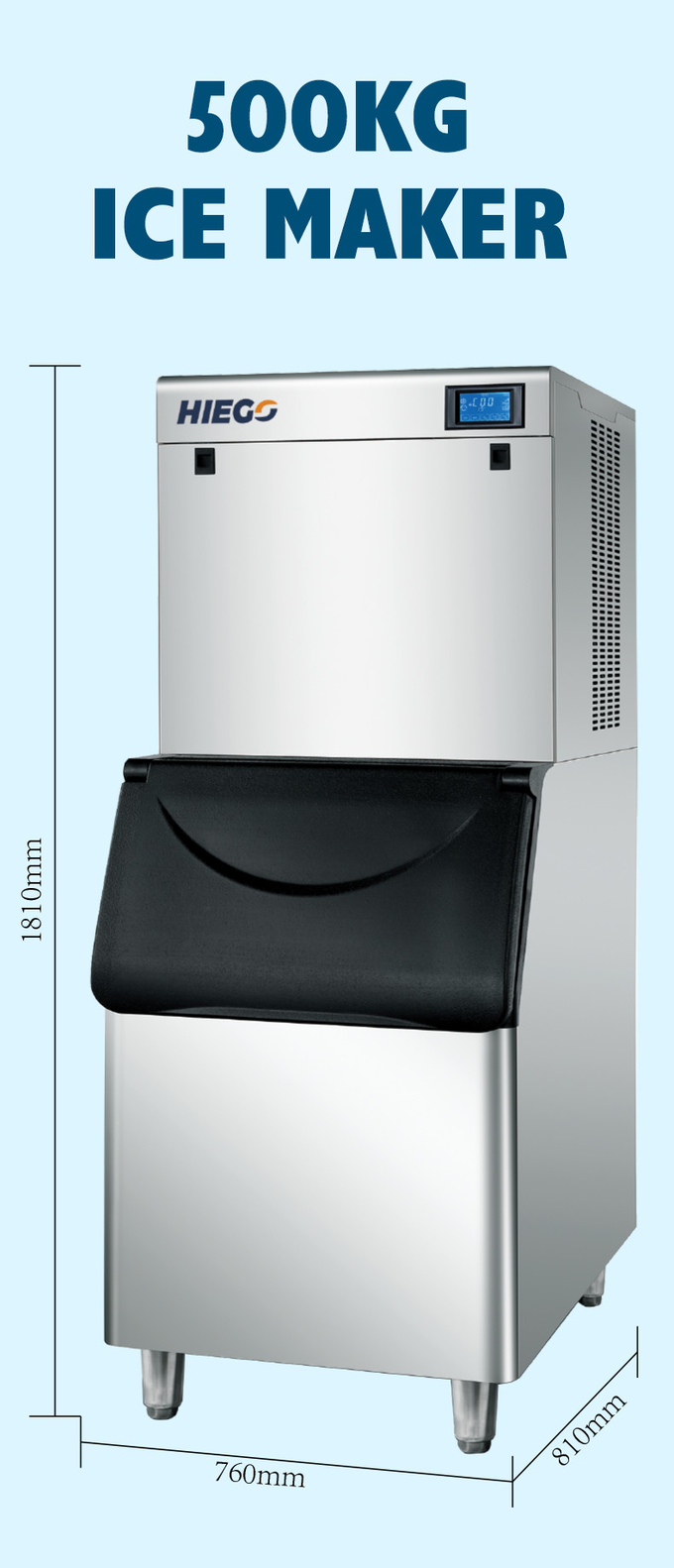 Máquina automática de cubos de gelo de 500 kg para bebidas geladas Winner máquina de gelo transparente 6