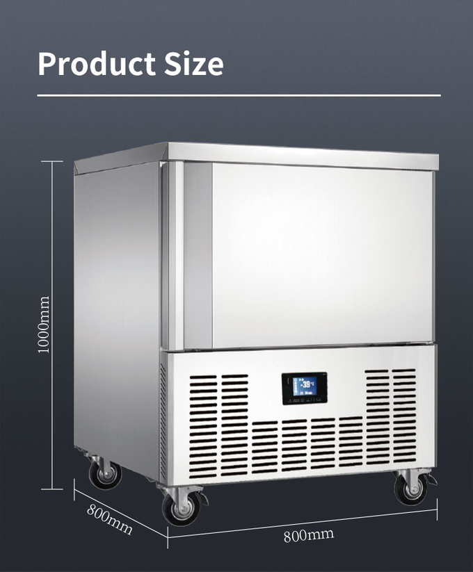 Congelador de congelamento rápido de 15 bandejas, refrigerador de congelamento comercial de 1500 w 7