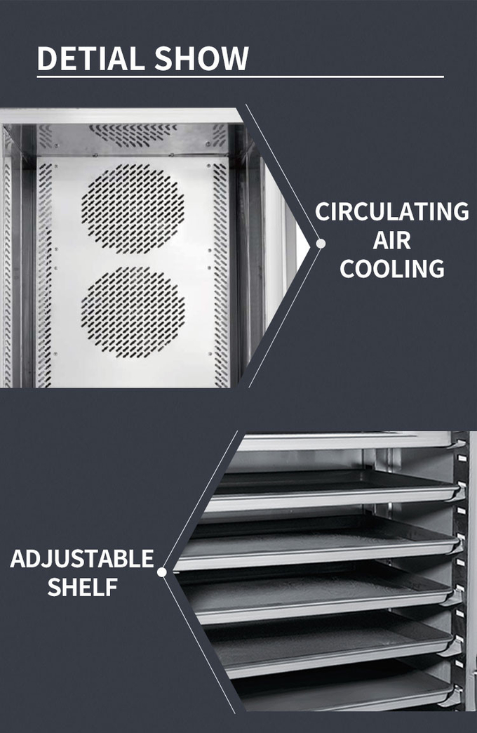 Resfriador e congelador comercial vertical rápido ultracongelador para cozinha 13