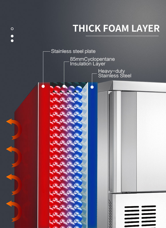 5 bandejas de armazenamento a frio automática ultracongelador resfriador de bancada descongelamento 4