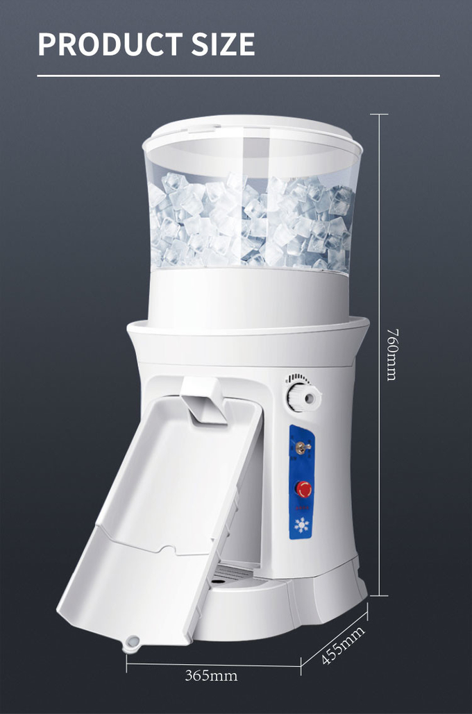 Máquina de cortar gelo comercial ajustável para mesa, cone de neve, 320 rpm, máquina elétrica trituradora de gelo 0