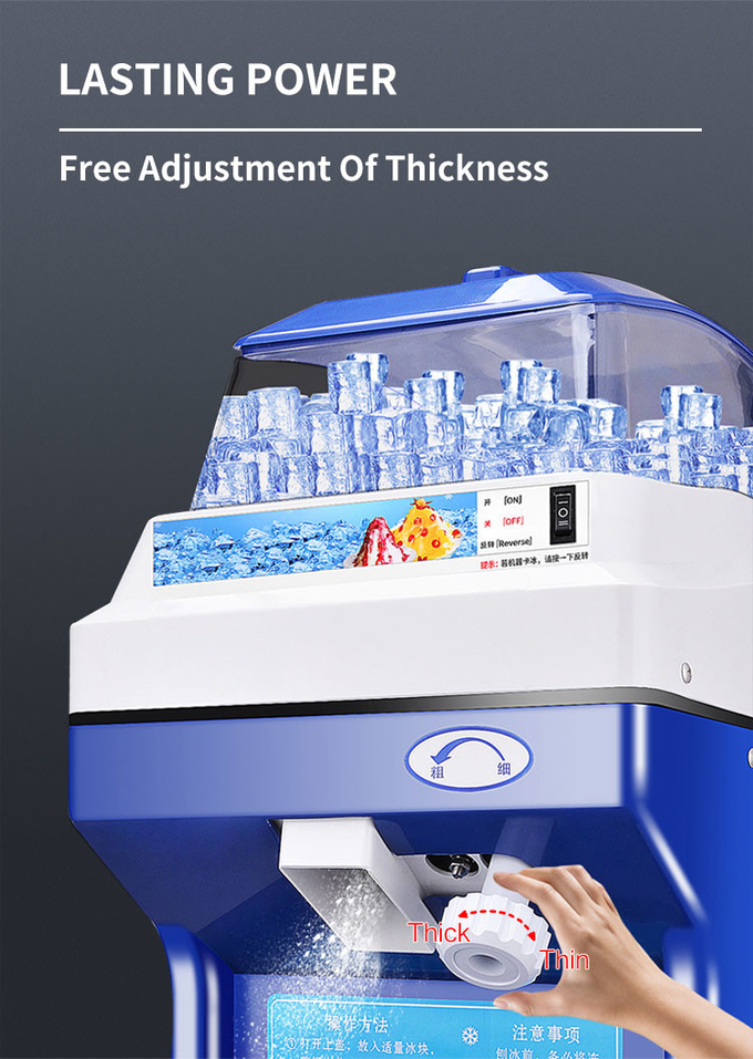 Tremonha triturador de gelo comercial fabricante de cone de neve 320 rpm máquina de gelo automática 3