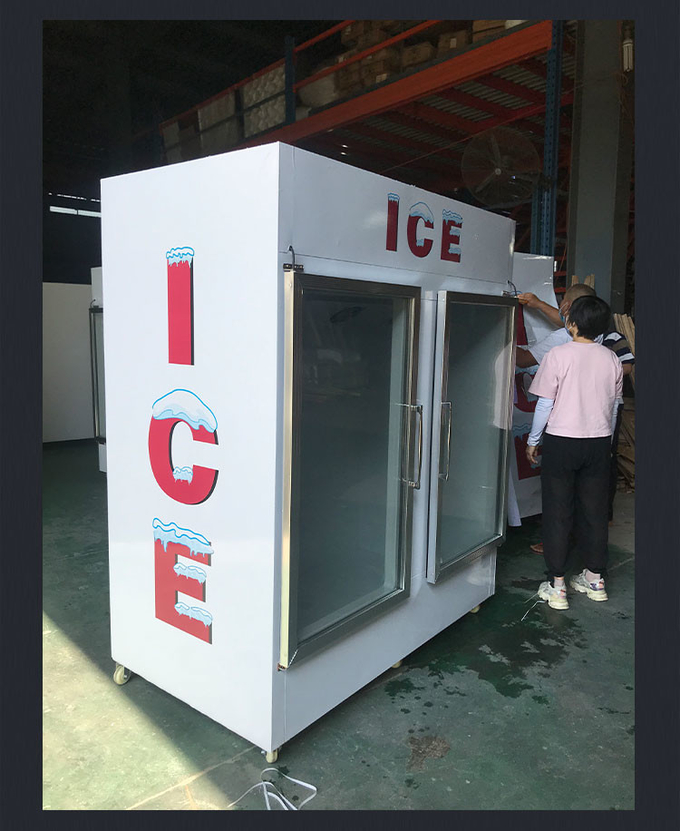 Ice Merchandiser Freezer Full Automatic R404a Vitrine de Sorvete 850l 6