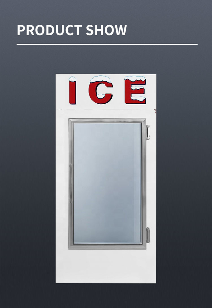 Ice Merchandiser Freezer Full Automatic R404a Vitrine de Sorvete 850l 0