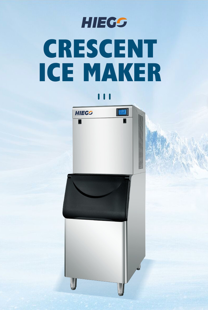Comercial Crescent Cube Ice Maker 150 kg Máquina de fazer blocos de gelo para festas 0