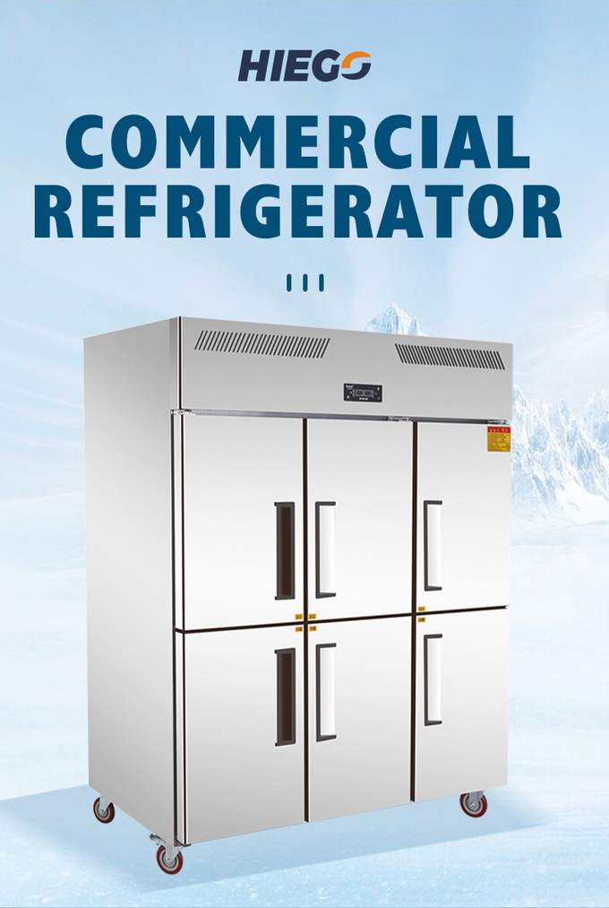 Refrigerador vertical ereto comercial da exposição do congelador R134a da porta dobro 0