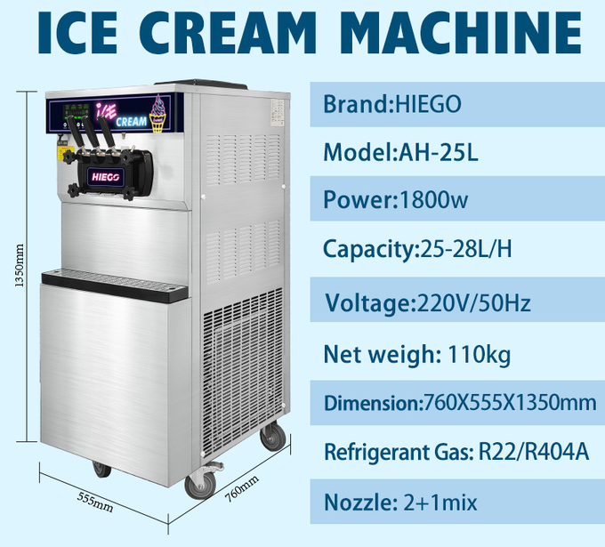 Máquina comercial do gelado do hotel 36l comercial móvel do fabricante de Gelato 6