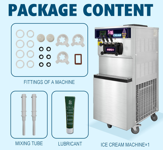 Máquina comercial do gelado do hotel 36l comercial móvel do fabricante de Gelato 8